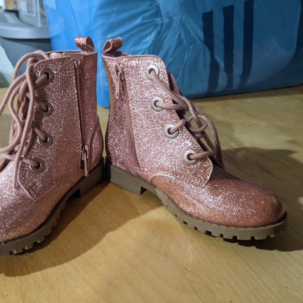 Sparkly pink waterproof boots